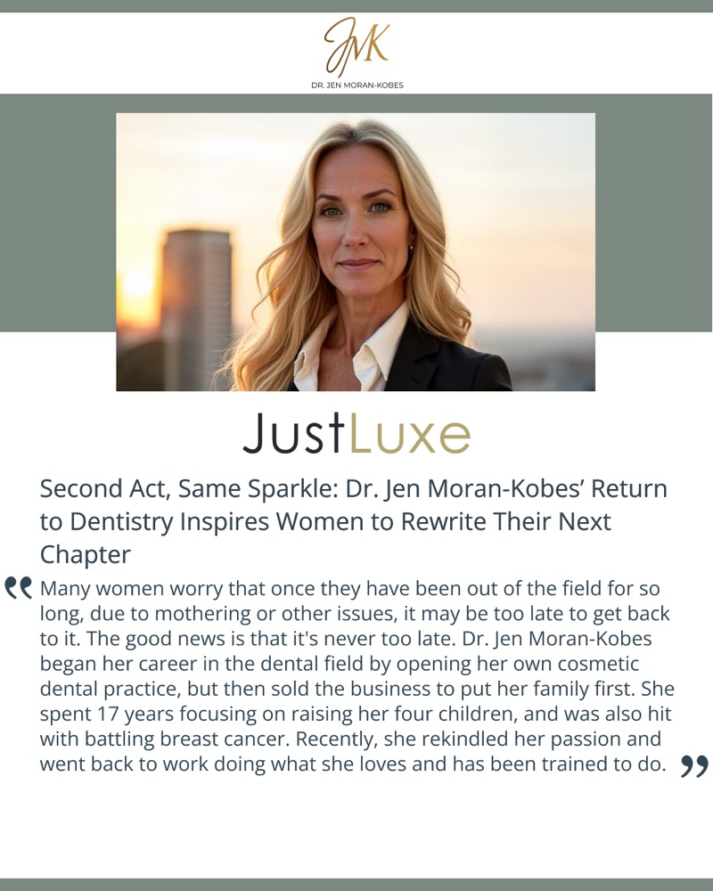 Just Luxe feature featuring Dr. Jen Moran